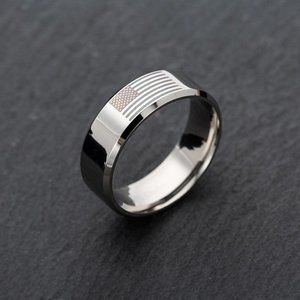 American Flag Stainless Steel Ring